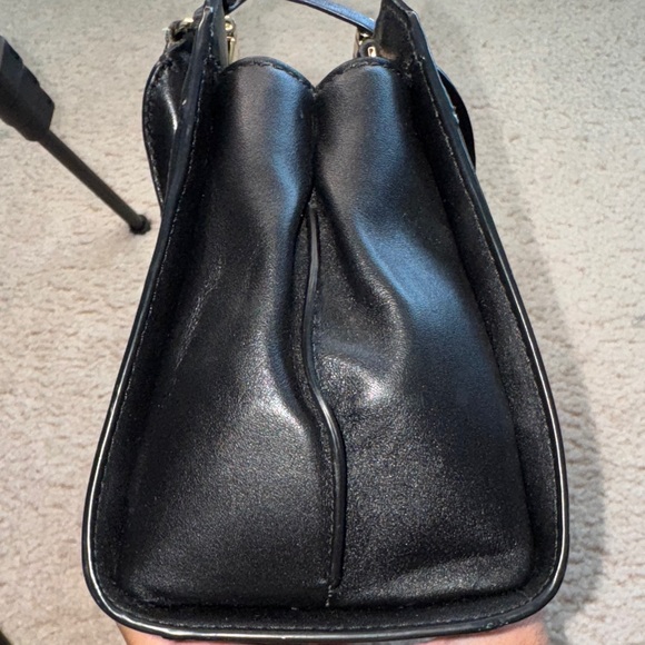 Coach Black and Tan Satchel with Signature Design - Picture 7 of 16